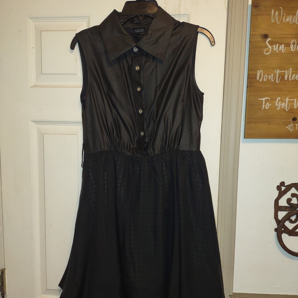 Burberry Black Label Silk Dress Ruffle Slip Great Britain L